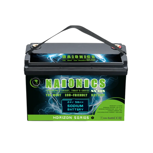 24V 50Ah sodium battery with handle, eco-friendly energy storage, Horizon Series