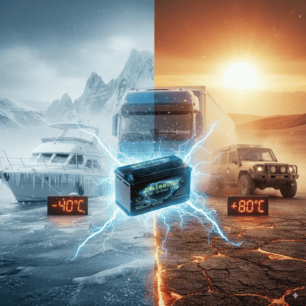 Sodium ion battery with lightning, operating in extreme cold and hot outdoor conditions with vehicles